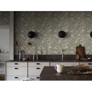 Papeldecor|Papier peint style industriel rouge rouille nuances bleues|Papier Peint 2