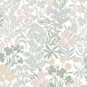 Borastapeter|Papel pintado floral pradera estilo escandinavo relajante en blanco y pastel|Escandinavo