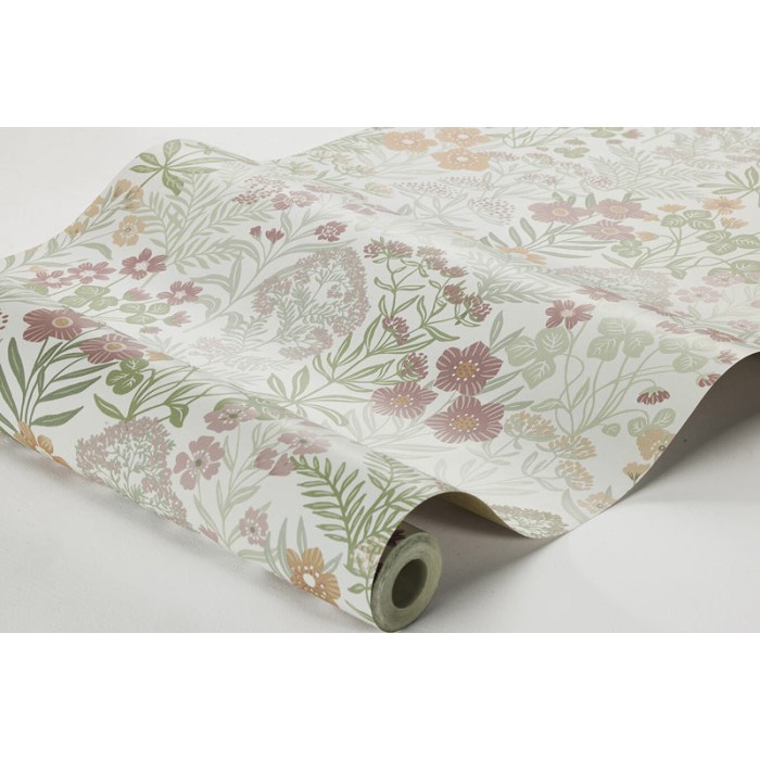 Borastapeter|Papier peint floral prairie style scandinave blanc crème|Scandinave