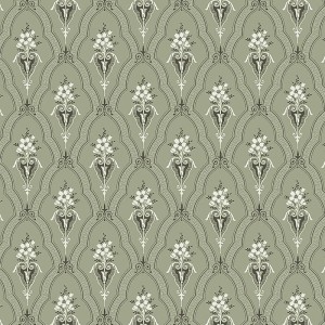 Papeldecor|Tapete grüne Kletterpflanze florales Muster|Tapeten