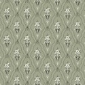 Borastapeter|Papier peint treillis floral style scandinave rustique vert blanc|Art Déco