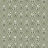 Borastapeter|Papel pintado enrejado floral estilo escandinavo rústico en verde y blanco|Art Deco