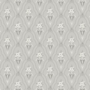 Pip Studio|White wallpaper with golden floral ornaments|Damask