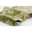 Borastapeter|Papier peint nénuphars Art Nouveau style scandinave vert rose|Papier Peint