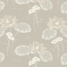 Borastapeter|Papier peint nénuphars Art Nouveau style scandinave gris blanc|Papier Peint