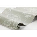 Borastapeter|Papier peint nénuphars Art Nouveau style scandinave gris blanc|Papier Peint