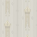 Papel pintado líneas verticales Art Nouveau en gris y lila - Borastapeter Alla Tiders Hus 4171