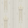Papel pintado líneas verticales Art Nouveau en gris y lila - Borastapeter Alla Tiders Hus 4171