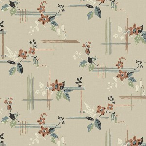 Cristiana Masi|Papier Peint fleurs japonaises vert|Fleurs Japonaises