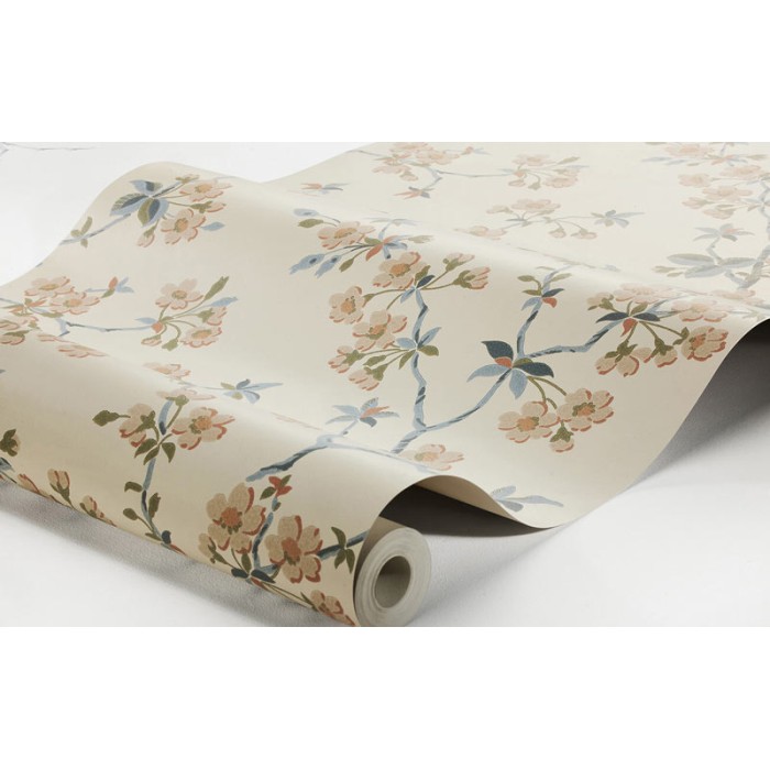 Borastapeter|Tapete Kirschblüten floral orientalisch beige orange Stil|Tapeten