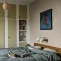 Borastapeter|Papier peint géométrique vagues style scandinave gris vert|Minimaliste