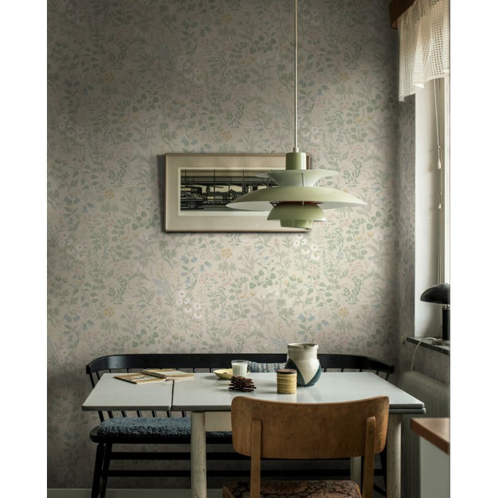 Borastapeter|Papier peint floral prairie style scandinave tons pastel|Papier Peint