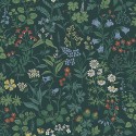 Borastapeter|Tapete Wiesenblumen floral romantisch mitternachtsblau Stil|Tapeten