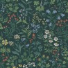 Borastapeter|Tapete Wiesenblumen floral romantisch mitternachtsblau Stil|Tapeten