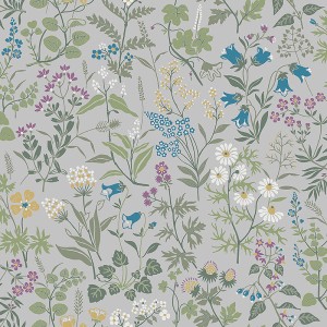 Borastapeter|Wallpaper multicolor Scandinavian style meadow floral|Wallpaper
