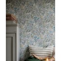 Borastapeter|Tapete Wiesenblumen floral skandinavisch blaugrau Stil|Tapeten