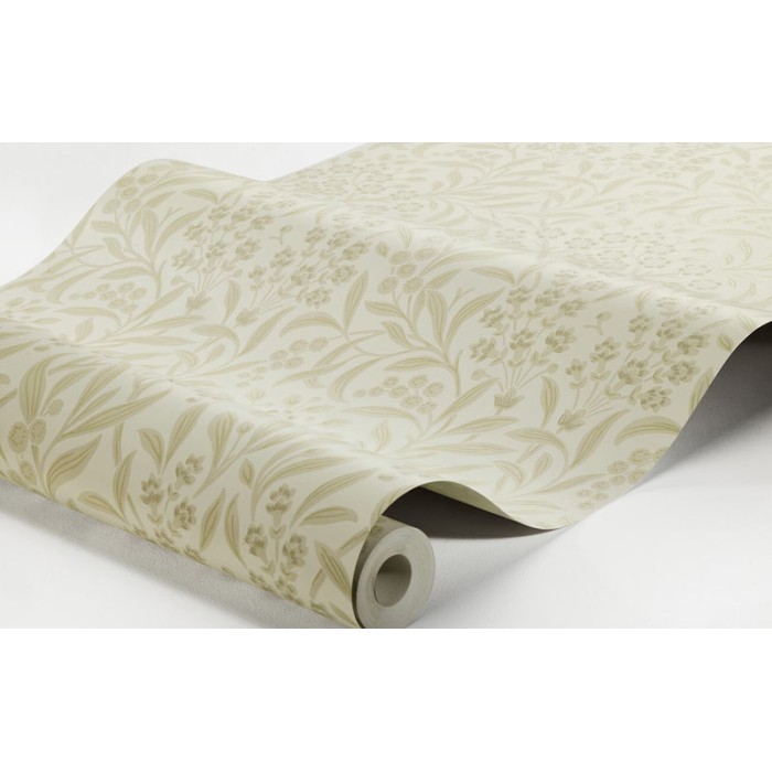 Borastapeter|Papel pintado floral serpenteante estilo arts and crafts en beige|Papel Pintado