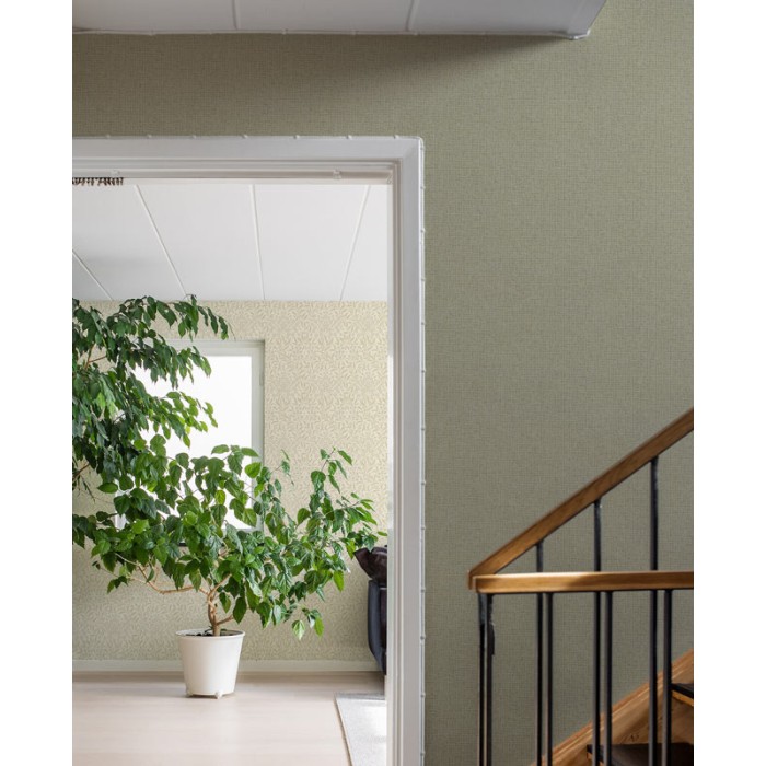 Borastapeter|Tapete Textiloptik skandinavisch salbeigrün Stil|Tapeten