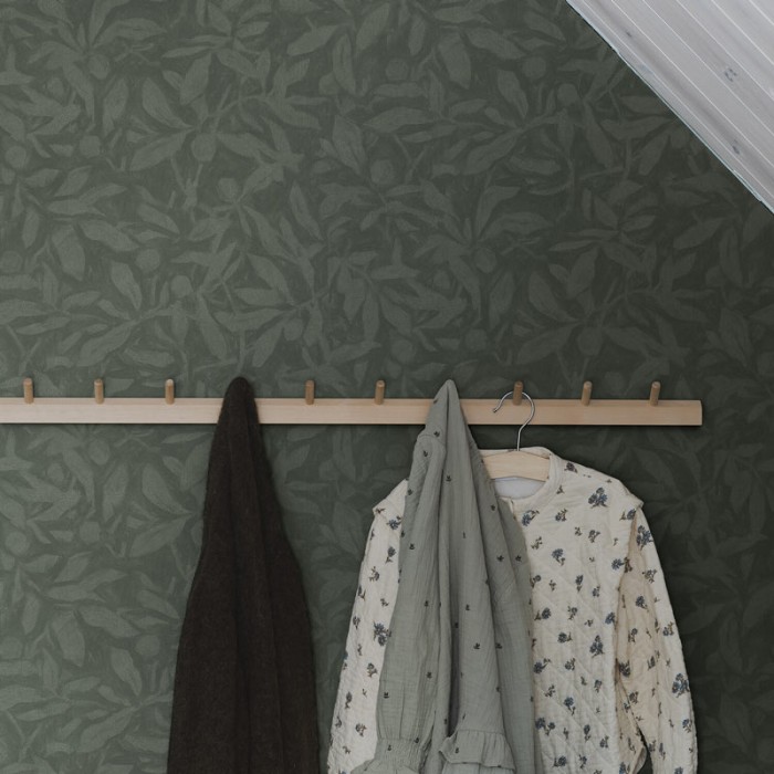 Borastapeter|Papel pintado follaje estilo poético contemporáneo en verde y azul|Papel Pintado