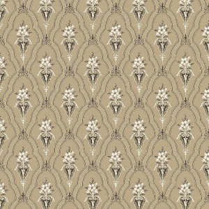 Grandeco|Damask floral gray decorations wallpaper|Damask