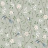 Borastapeter|Papel pintado aves y flora estilo oriental en verde elegante|Alta Gama