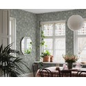 Borastapeter|Wallpaper oriental style birds and flora in elegant green|High-End