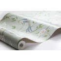 Borastapeter|Papel pintado aves y flora estilo oriental en verde elegante|Alta Gama