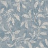Borastapeter|Papel pintado floral estilo oriental en azul profundo con mica|Papel Pintado