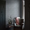 Borastapeter|Papier peint floral style oriental bleu profond avec mica|Papier Peint