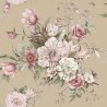 Borastapeter|Tapete romantisch floral Sträuße rosa goldbeige Stil|Tapeten
