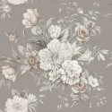 Borastapeter|Papel pintado floral ramos estilo romántico en marrón y beige gris|Papel Pintado