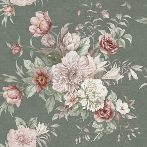 Pip Studio|Romantic wallpaper with large blue flowers|Romantic