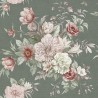Borastapeter|Tapete romantisch floral Sträuße dunkelgrün Stil|Romantisch