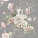 Borastapeter|Papier peint bouquets floraux style romantique gris acier|Papier Peint