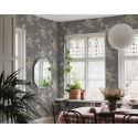 Borastapeter|Tapete romantisch floral Sträuße stahlgrau Stil|Tapeten
