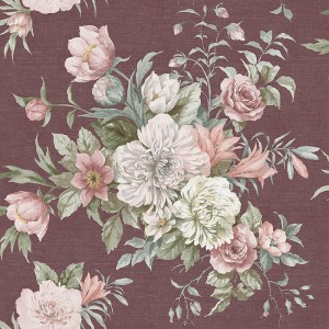 Borastapeter|Tapete romantisch Kirschblüten Aquarell grau beige Stil|Romantisch