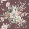 Borastapeter|Wallpaper romantic style floral bouquets in burgundy and pink|Romantic