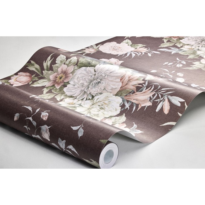 Borastapeter|Tapete romantisch floral Sträuße bordeaux rosa Stil|Romantisch
