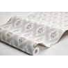 Borastapeter|Papier peint médaillon floral style classique français marron blanc|Damas