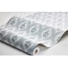 Borastapeter|Papier peint médaillon floral style bohème français bleu atténué|Damas