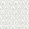 Borastapeter|Wallpaper French elegant style floral medallion in grey and white|Damask