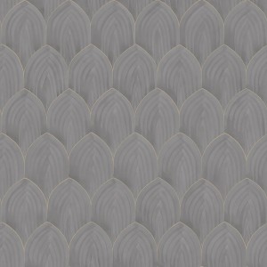 Caselio|Blue and gold Art Deco wallpaper with palmette pattern|Art Deco