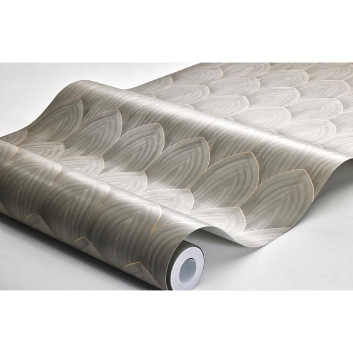 Borastapeter|Tapete minimalistisch geometrisch Bögen graubraun gold Stil|Tapeten