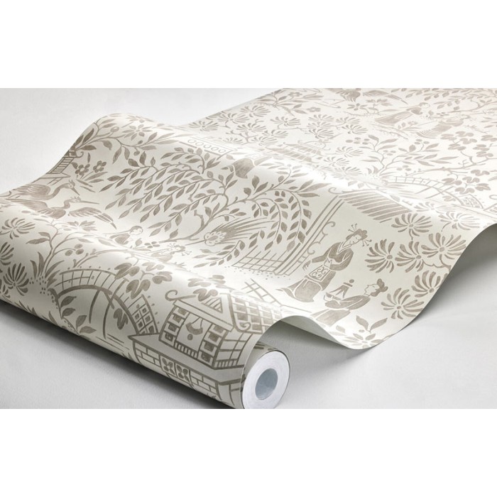 Borastapeter|Papel pintado oriental jardín estilo bohemio en beige y marrón|Figurativo