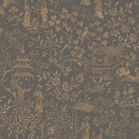 Borastapeter|Papier peint jardin oriental style bohème gris graphite doré|Figuratif