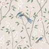 Borastapeter|Wallpaper romantic oriental style birds of paradise in pink and blue|High-End