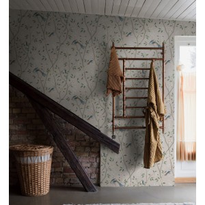 Grandeco|Boho-Stil florale Tapete Beige|Blumen 2