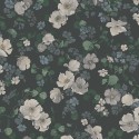 Borastapeter|Tapete botanisch Nacht floral schwarz jadegrün Stil|Tapeten