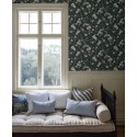 Borastapeter|Tapete botanisch Nacht floral schwarz jadegrün Stil|Tapeten