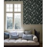Borastapeter|Tapete botanisch Nacht floral schwarz jadegrün Stil|Tapeten